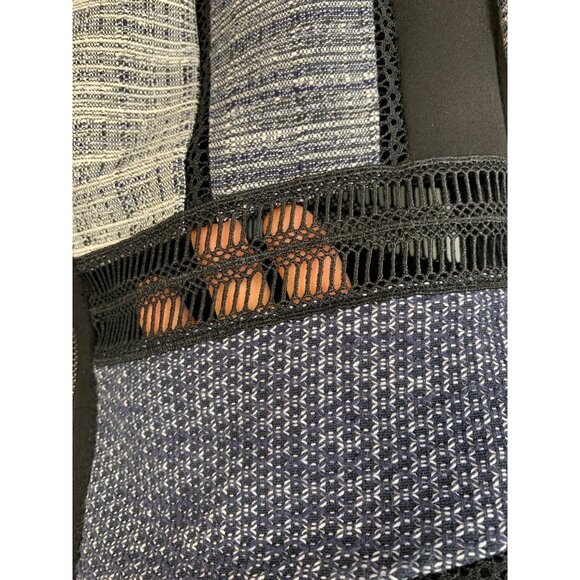 WHBM Multi Tweed Momento Jacket Blazer Zip Size 4 Washable Contrast Crop 6940 - Picture 4 of 11